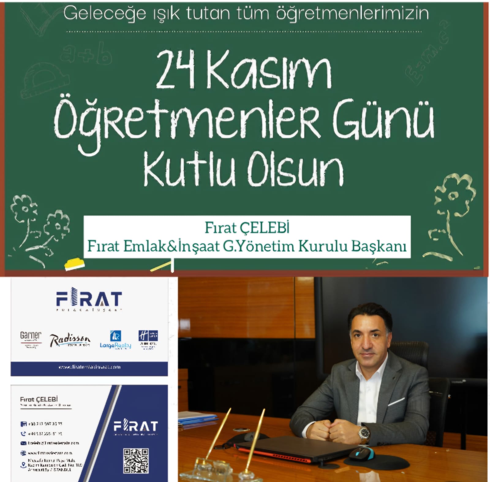 Fırat ÇELEBİ- 24 Kasım Öğretmenler Günü Kutlama Mesajı