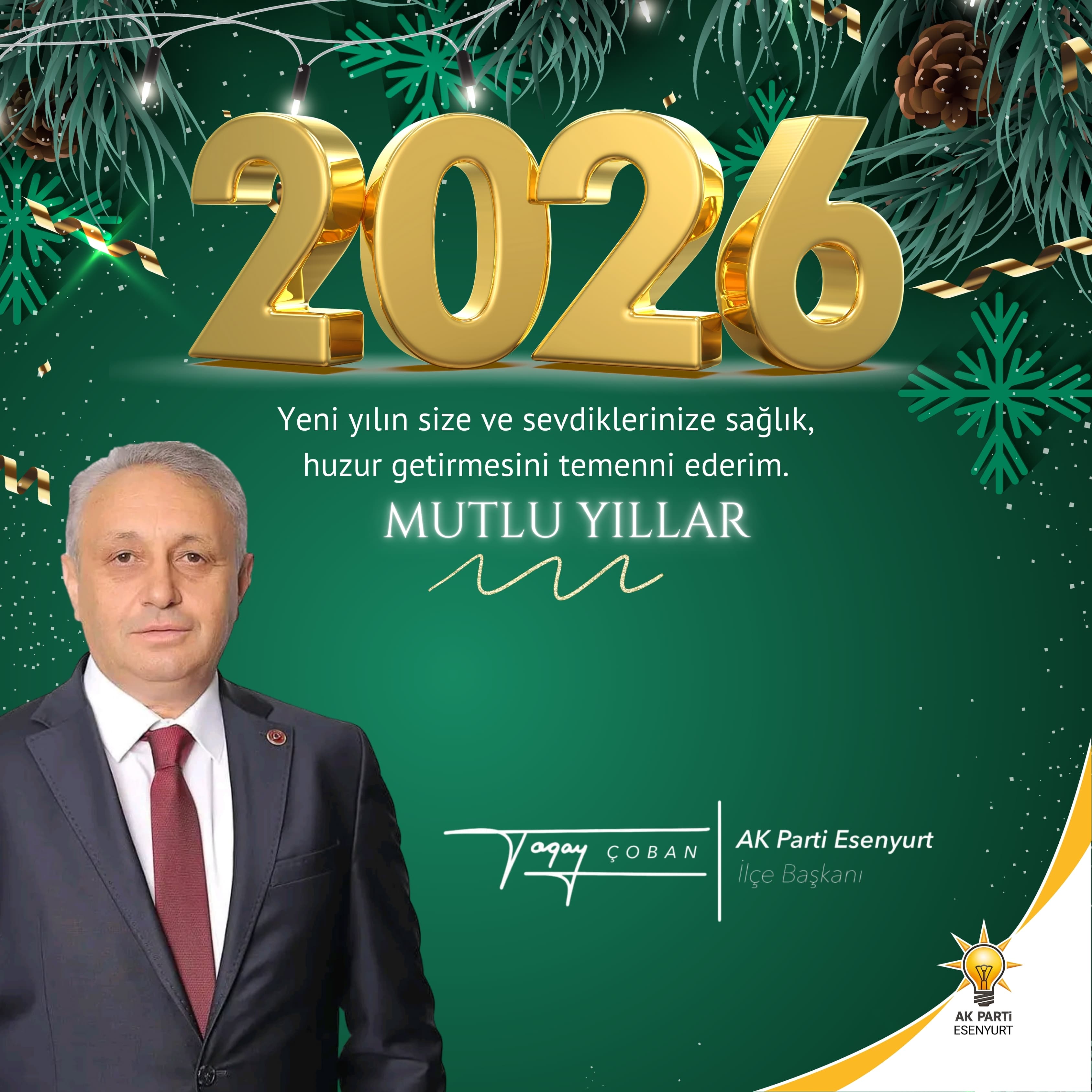 AK PARTİ ESENYURT İLÇE BAŞKANI TOGAY ÇOBAN – YENİ YIL MESAJI