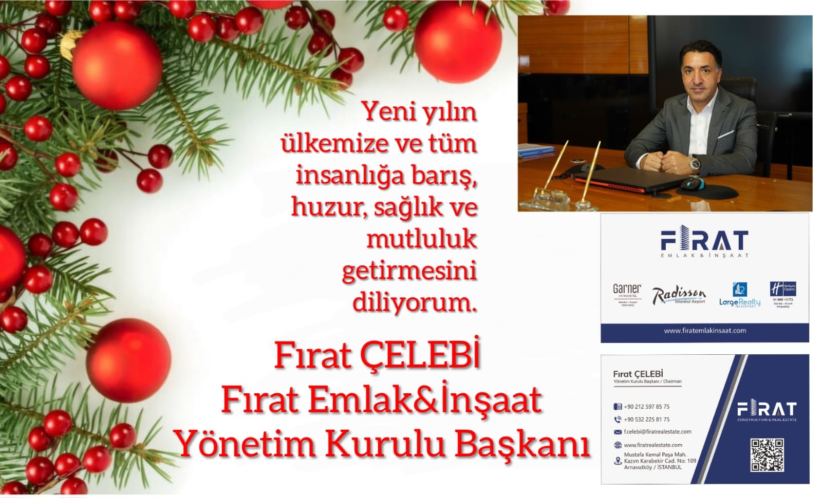 Fırat ÇELEBİ- Yeni Yıl Kutlama Mesajı