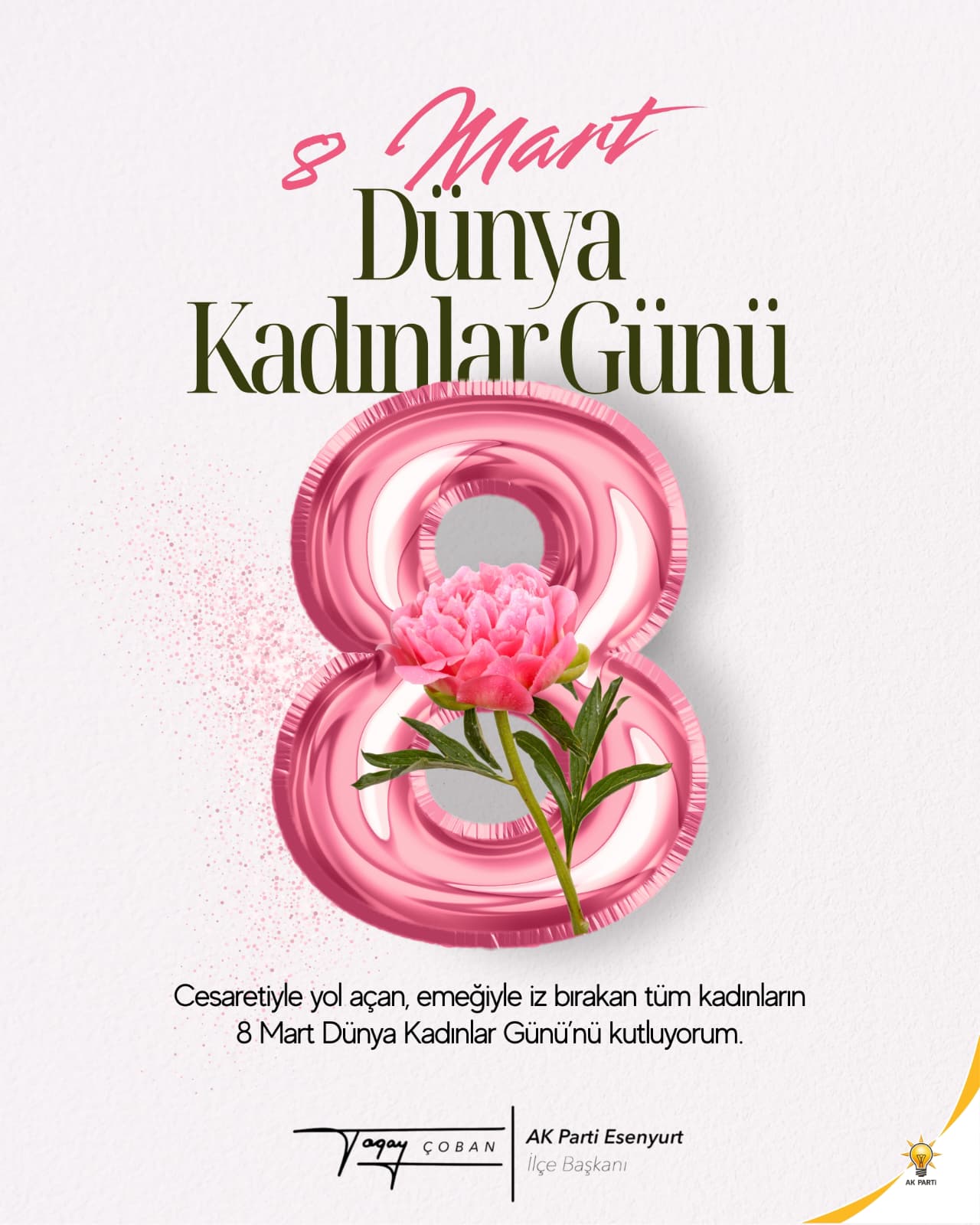 8 MART DÜNYA EMEKÇİ KADINLAR GÜNÜ KUTLAMA MESAJI- TOGAY ÇOBAN