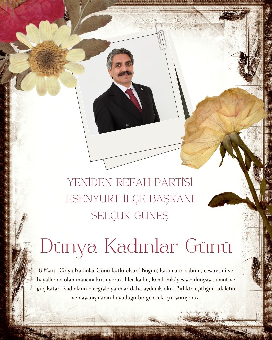 8 MART DÜNYA EMEKÇİ KADINLAR GÜNÜ KUTLAMA MESAJI- SELÇUK GÜNEŞ