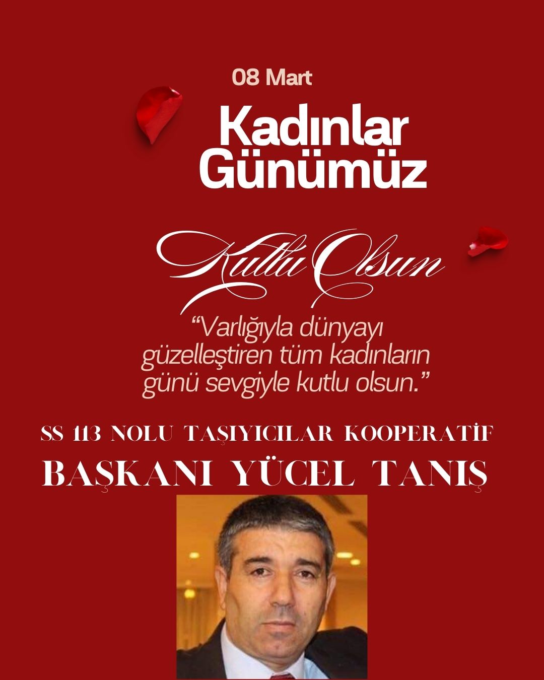 8 MART DÜNYA EMEKÇİ KADINLAR GÜNÜ KUTLAMA MESAJI- YÜCEL TANIŞ