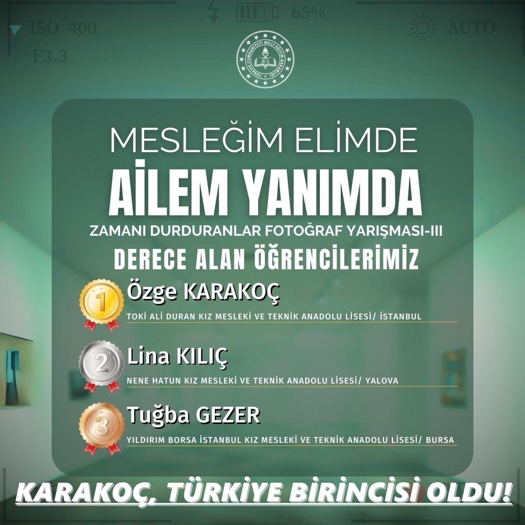 KARAKOÇ, TÜRKİYE BİRİNCİSİ OLDU!