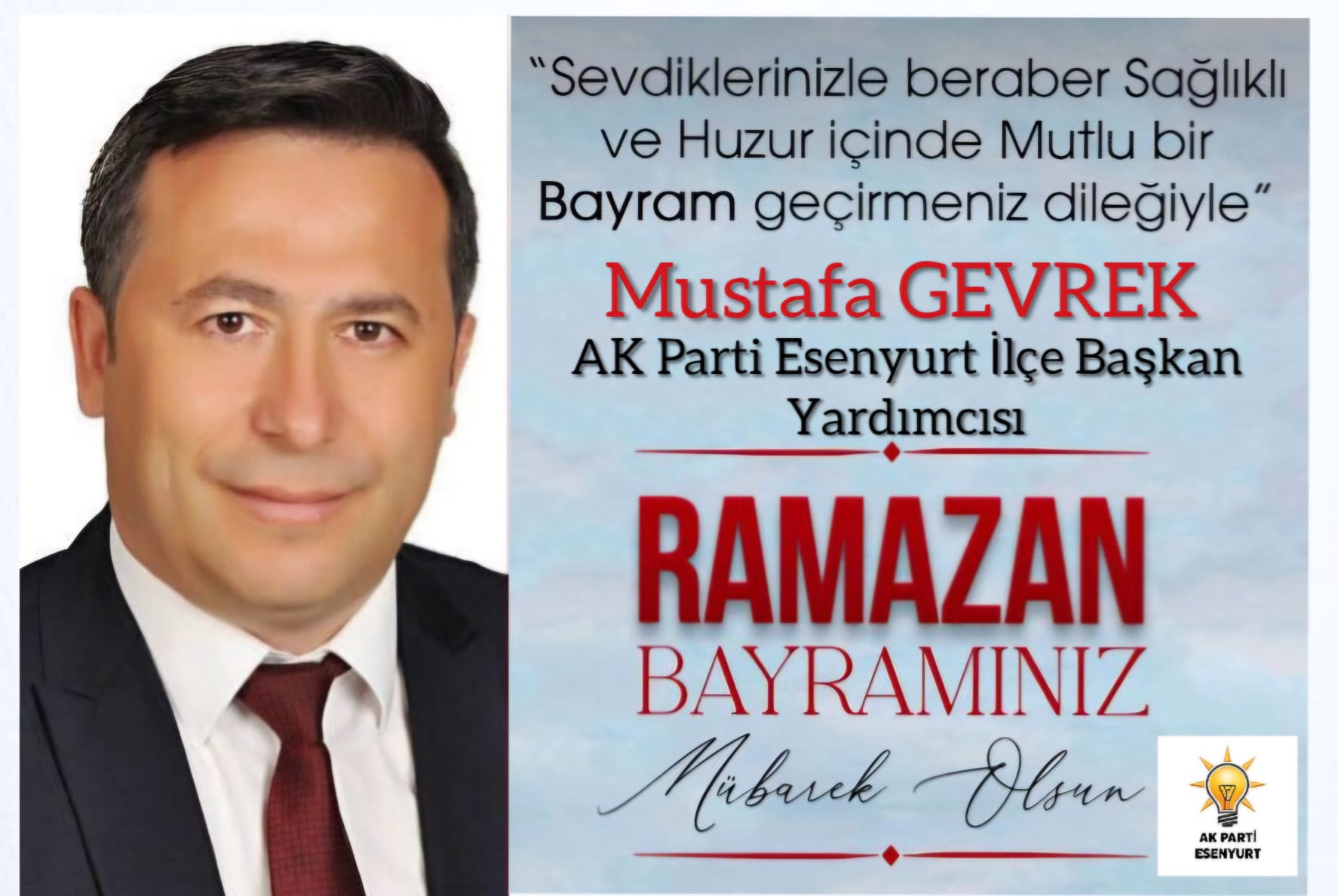 Mustafa GEVREK- Ramazan Bayramı Kutlama Mesajı