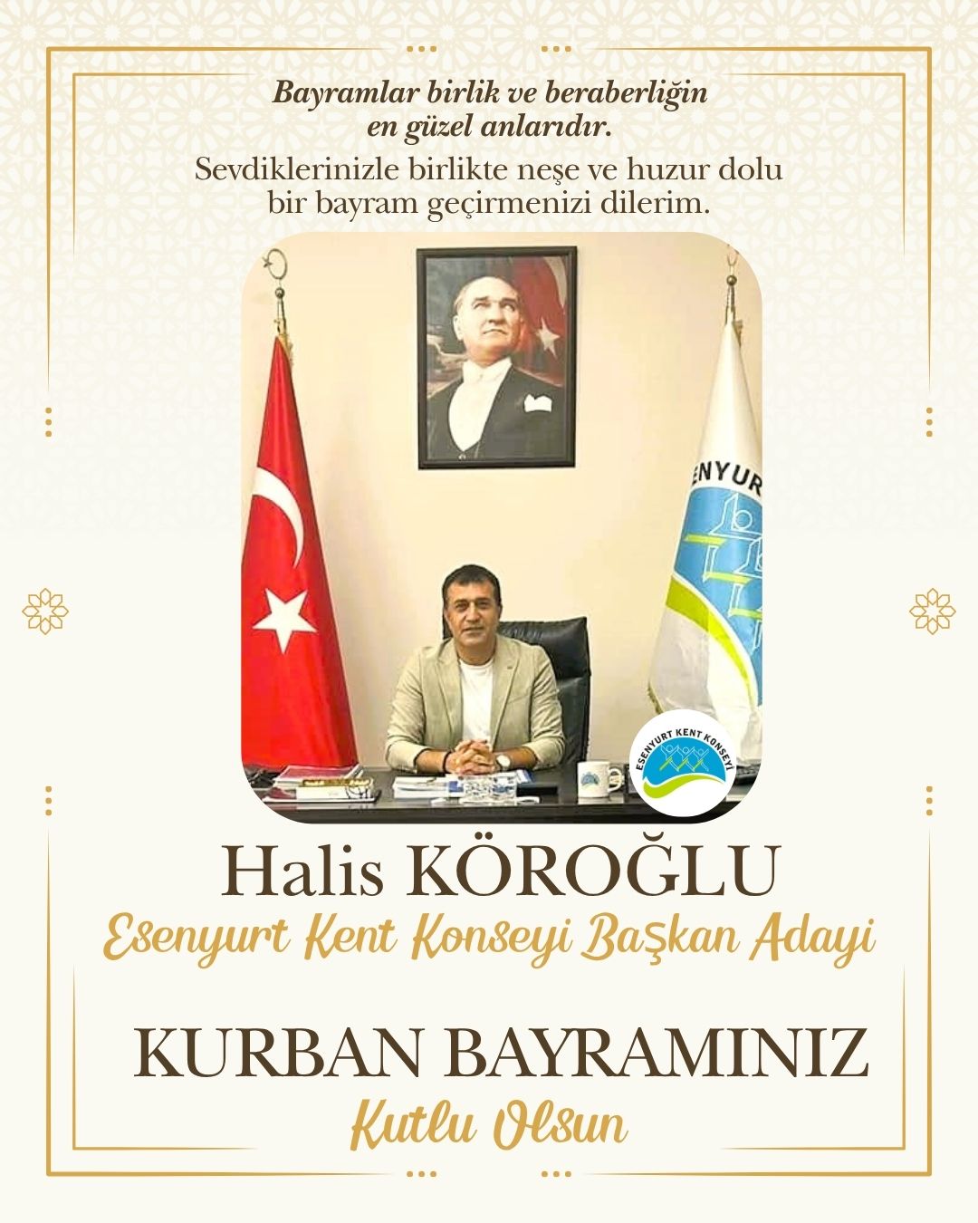 HALİS KÖROĞLU- KURBAN BAYRAMI KUTLAMA MESAJI