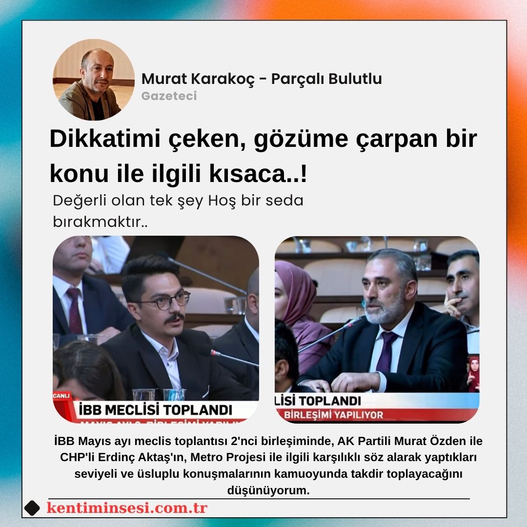 Murat Karakoç – Parçalı Bulutlu // Dikkatimi çeken, gözüme çarpan bir konu ile ilgili kısaca..!