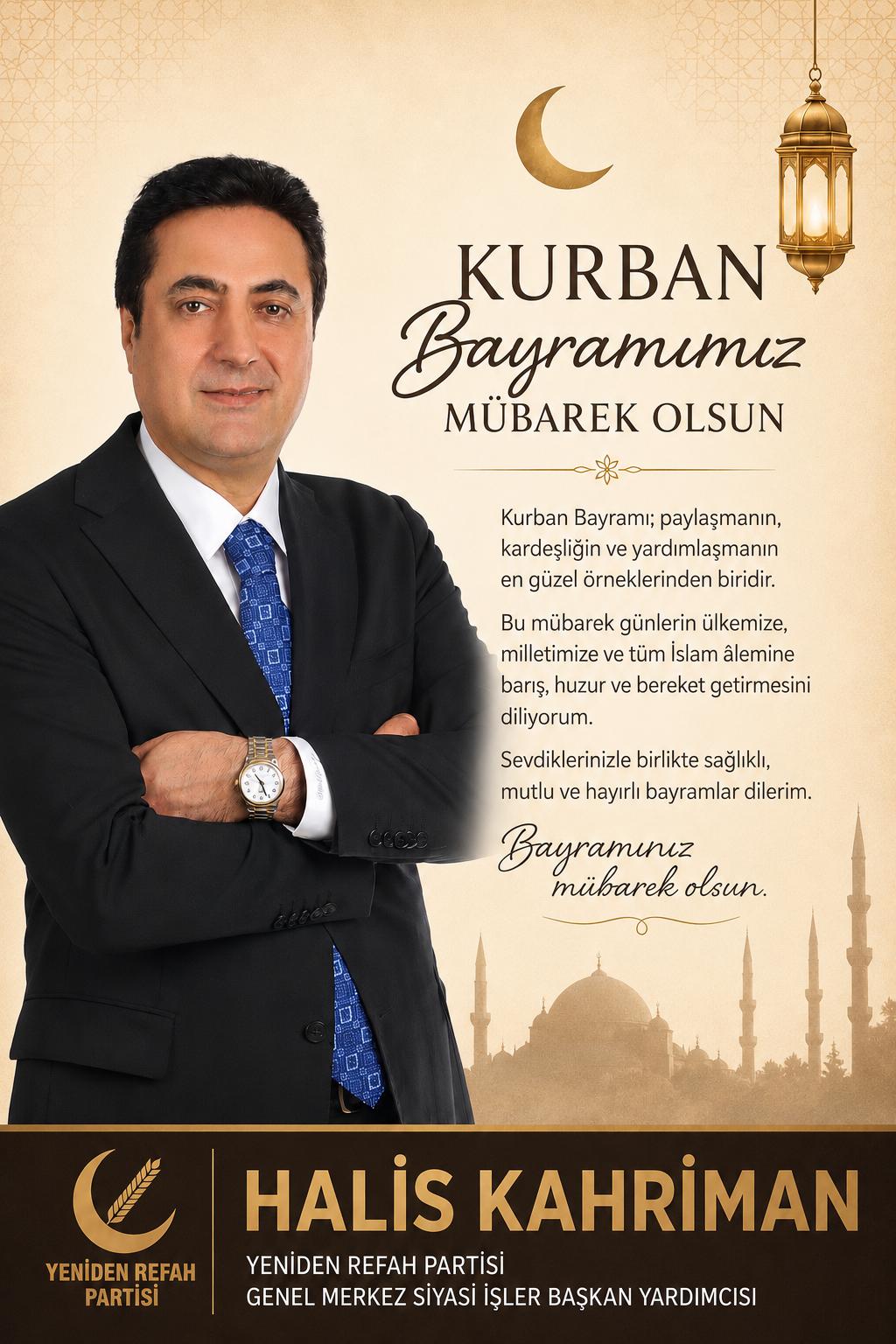 HALİS KAHRİMAN- KURBAN BAYRAMI KUTLAMA MESAJI