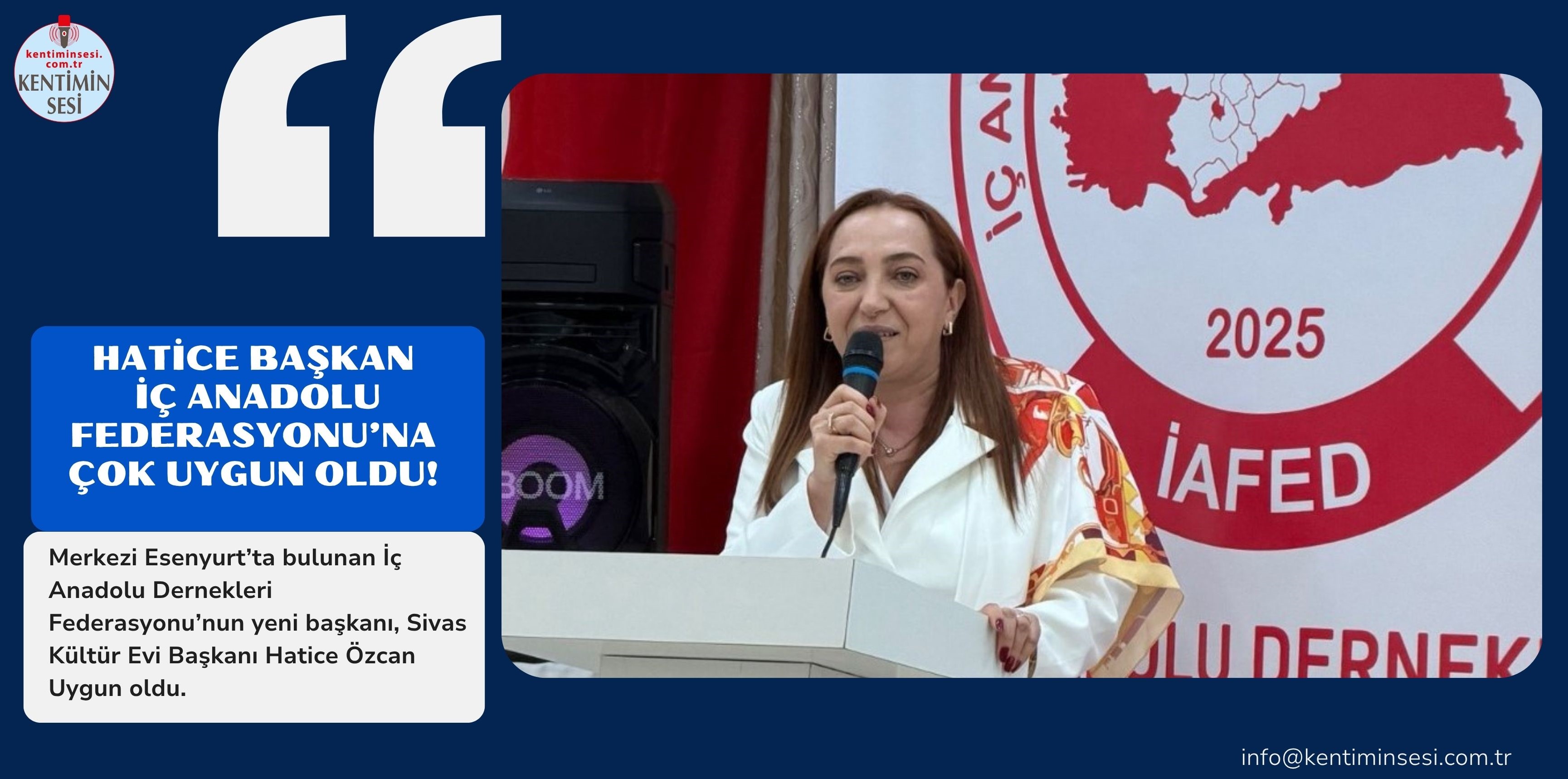Hatice başkan İç Anadolu Federasyonu’na çok Uygun oldu